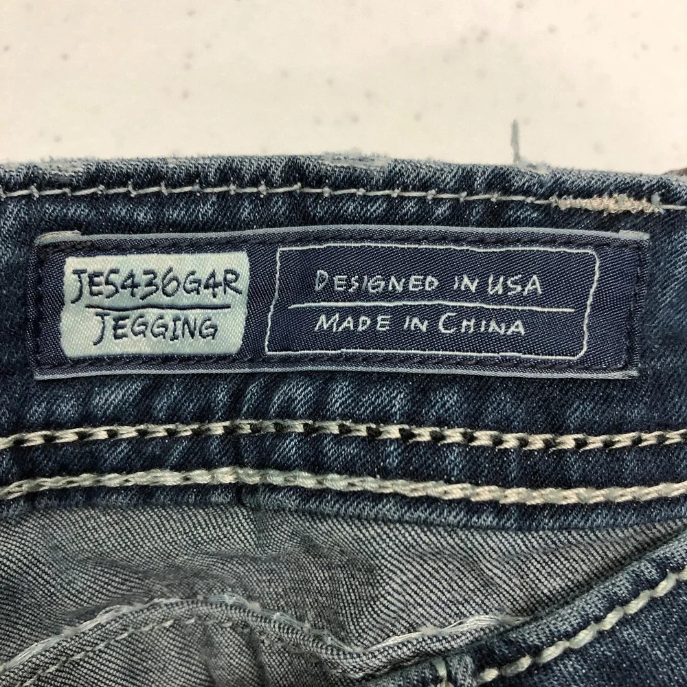 Miss Me Jeans Womens 27 Dark Wash Jegging Skinny Stretch Embellished Pockets Day - Picture 5 of 16